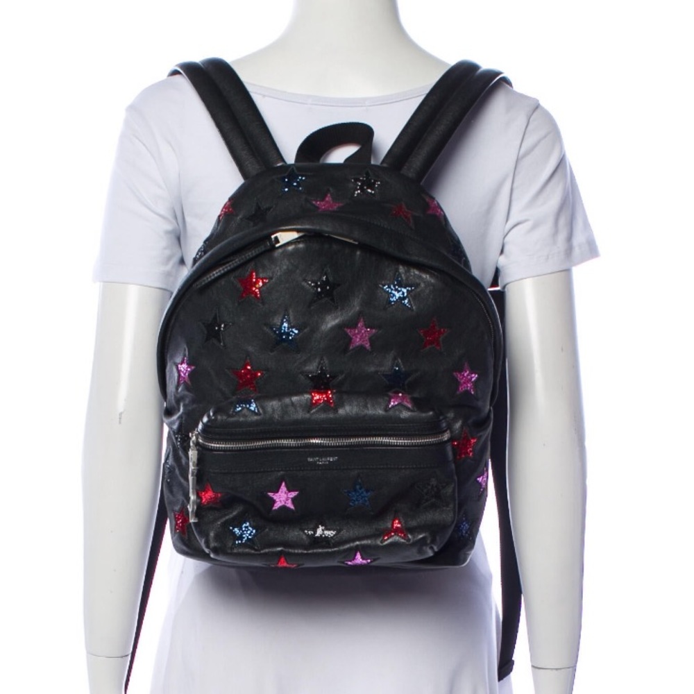 Saint Laurent leather star backpack